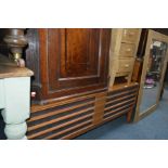 AN ULTRA GRAMOPHONE together with an oak bedside chest of three drawers