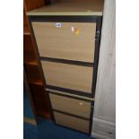 TWO MODERN TWO DRAWER FILING CABINETS (two keys)