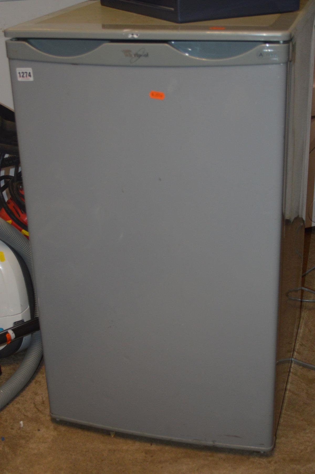 A WHIRLPOOL UNDERCOUNTER FRIDGE (The content of this lot comes from The Abbots Bromley School)