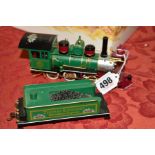 THOMAS KINKADE'S CHRISTMAS EXPRESS LOCOMOTIVE AND TENDER, HO gauge, from the Hawthorn Village