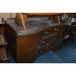 AN ART DECO OAK SIDEBOARD