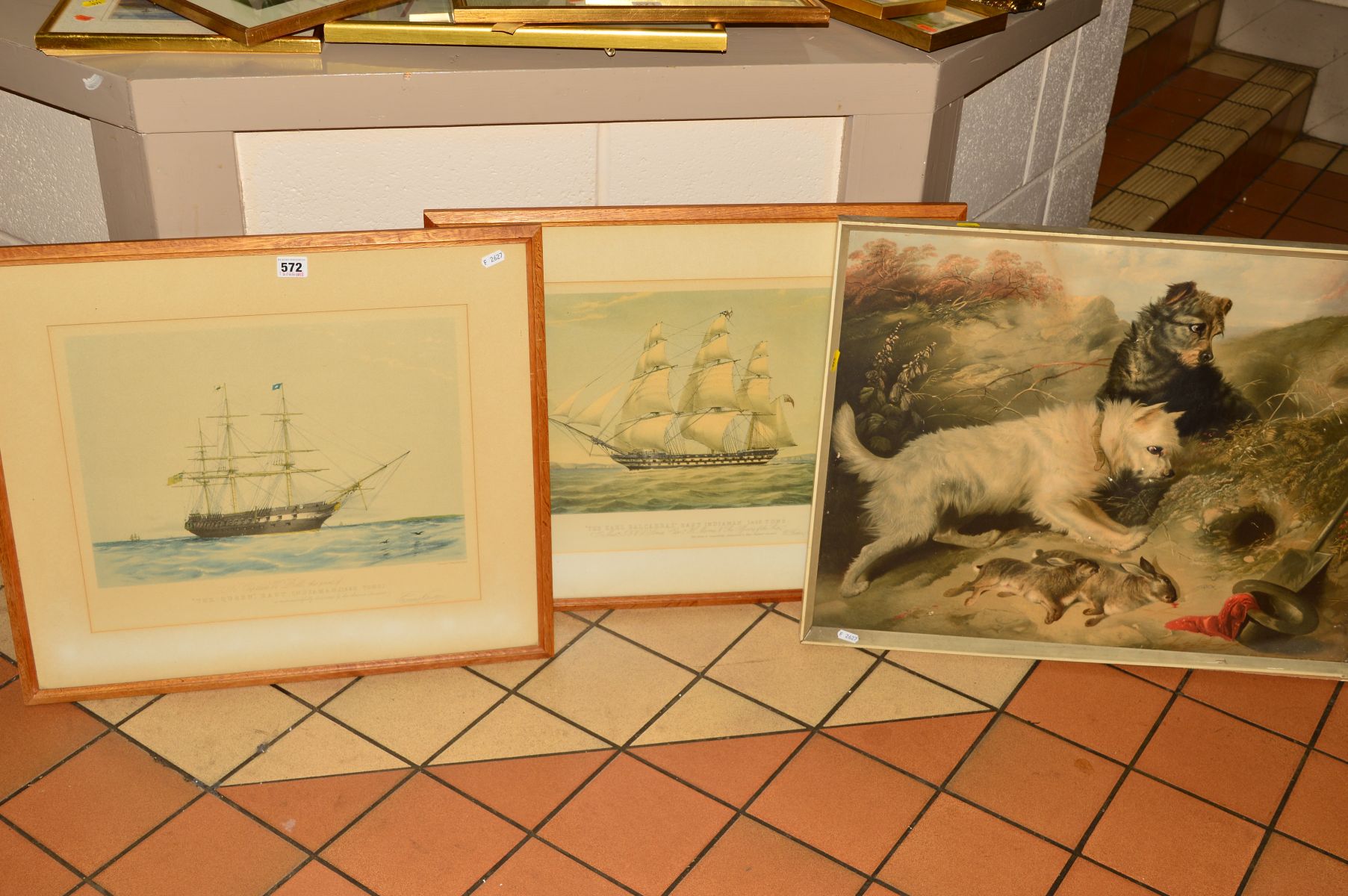 A PAIR OF MARITIME PRINTS 'The Queen, East Indiaman' by Thomas Dutton and 'The Earl Balcarras,