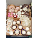 TWO BOXES OF CERAMICS to include Paragon china, Athene eight cups and five saucers, Roslyn china tea