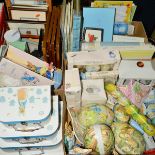 THREE BOXES AND LOOSE BEATRIX POTTER NOVELTY ITEMS, to include pictures, photo albums, address
