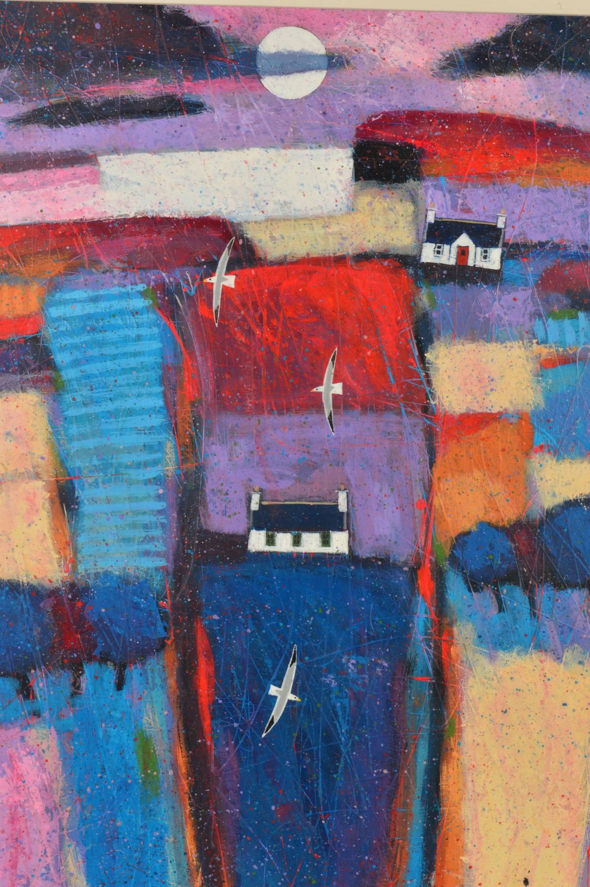 DAVID BODY (BRITISH CONTEMPORARY) 'LOW HEADLAND' a colourful Scottish landscape, signed lower right, - Image 2 of 4