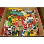 A QUANTITY OF UNBOXED AND ASSORTED PLAYWORN DIECAST VEHICLES, to include Dinky Toys Space 1999 Eagle