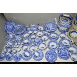 A COLLECTION OF COPELAND SPODE 'ITALIAN' PATTERN DINNER WARES, to include blue back stamp, three