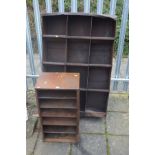 A METAL WORKSHOP PIGEON HOLE SHELVING UNIT, height 123cm x width 83cm x depth 32cm, together with