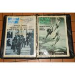 A LARGE PORTFOLIO CASE CONTAINING FIFTY SIX COPIES OF THE 70'S MARSHALL CAVENDISH MAGAZINE/PAPER,