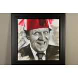 JEN ALLEN (BRITISH 1979) 'JUST LIKE THAT' a head and shoulders portrait of Tommy Cooper, signed