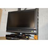 A PANASONIC 26'' LCD TV together with a Panasonic freeview box (two remotes) (2)