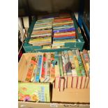 TWO BOXES OF BOOKS, including Enid Blyton hardback books, 'Six Enid Blyton Plays', 'Tales of Brave