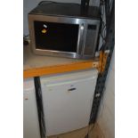 AN ICE KING UNDERCOUNTER FRIDGE together with a Sharp microwave (2)