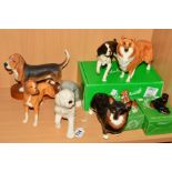 EIGHT BESWICK DOGS/GROUPS, comprising Corgi 'Black Prince' No 1299A, Collie 'Lochinvar of