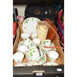 COLCLOUGH CHINA IVY LEAF PATTERN TEA-WARES, (some seconds), together with an Antler overnight case