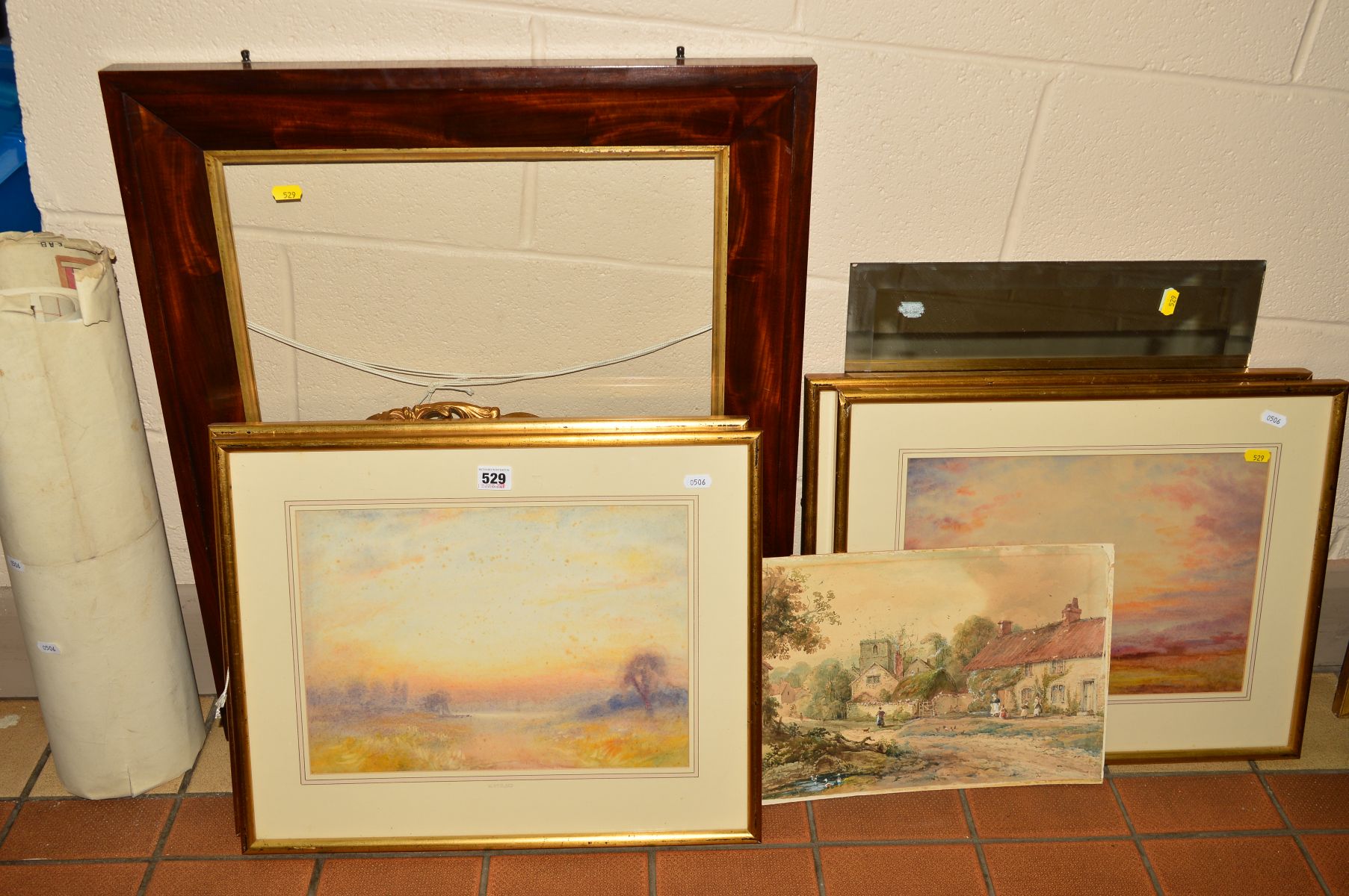 FOUR IMPRESSIONIST WATERCOLOUR LANDSCAPES, unsigned attributed to William Woolard (fl1883-1908)