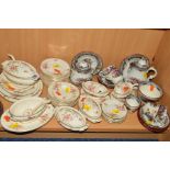 A VICTORIAN PART DOLLS DINNER SERVICE, comprising tureens, meat platters, various size plates,