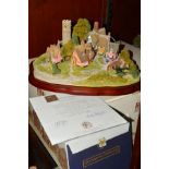 A BOXED LIMITED EDITION LILLIPUT LANE SCULPTURE, 'Saxham St Edmunds' No 659/4500, with plinth,