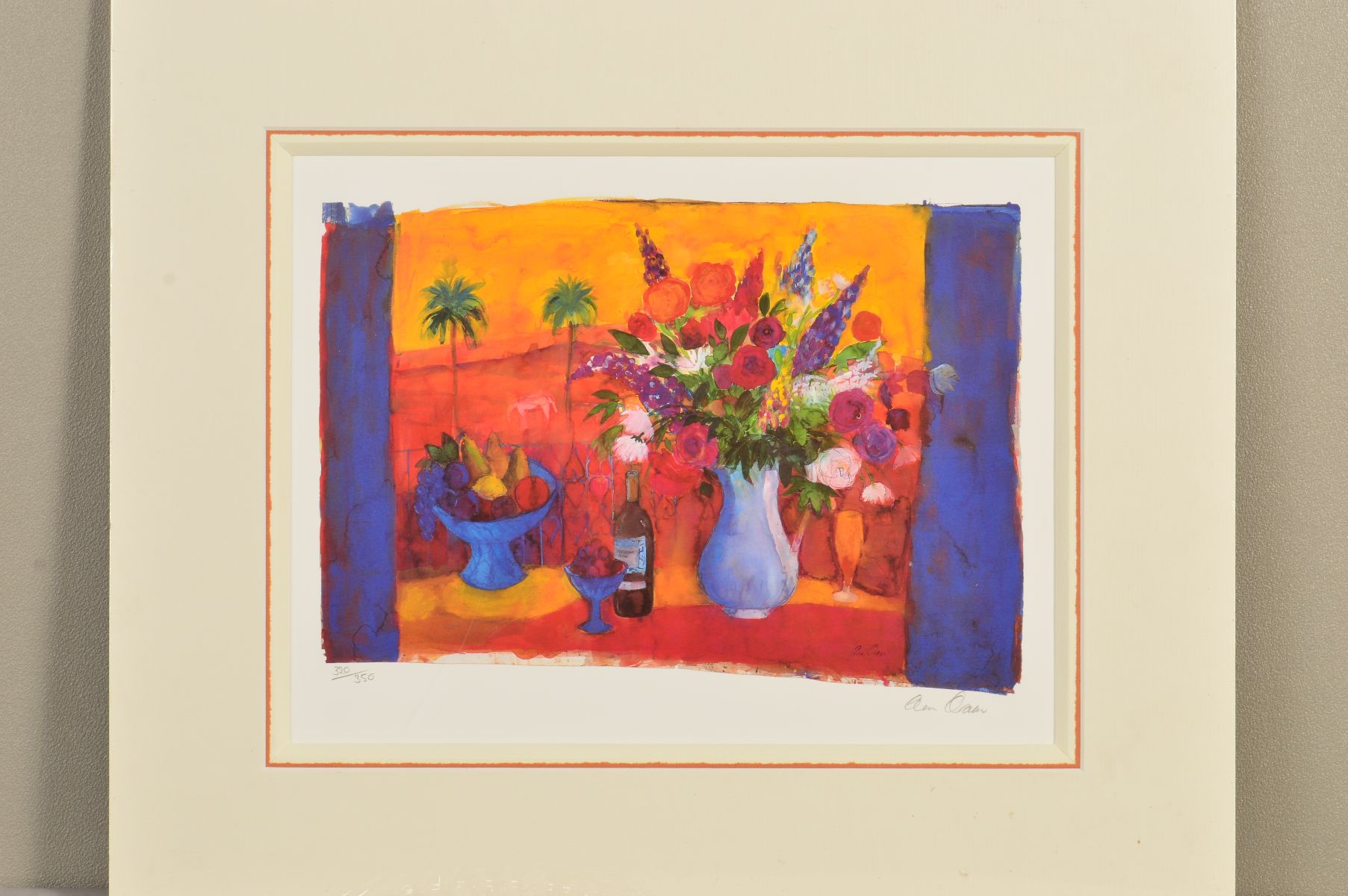 AN ORAM (SCOTTISH 1956), 'Tuscan Still Life', a limited edition print, 320/350, signed to lower