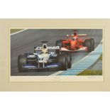 RAY GOLDSBROUGH (BRITISH CONTEMPORARY), 'Three Times A Winner', a limited edition Motor Racing