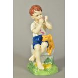 A ROYAL WORCESTER MONTH OF THE YEAR FIGURE, 'June' RW3456 by F G Doughty, (boy wearing blue shorts