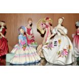 ROUR ROYAL DOULTON FIGURES 'Marilyn' HN3002, 'Springtime' HN3477, 'Daydreams' HN1731 and 'Alexandra'