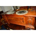 A MODERN MAHOGANY BLANKET CHEST, width 131cm x depth 43cm x height 50cm