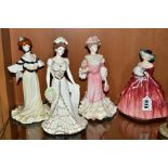 FOUR VARIOUS FIGURINES, comprising Royal Doulton 'Genevieve' HN1962 and three limited edition