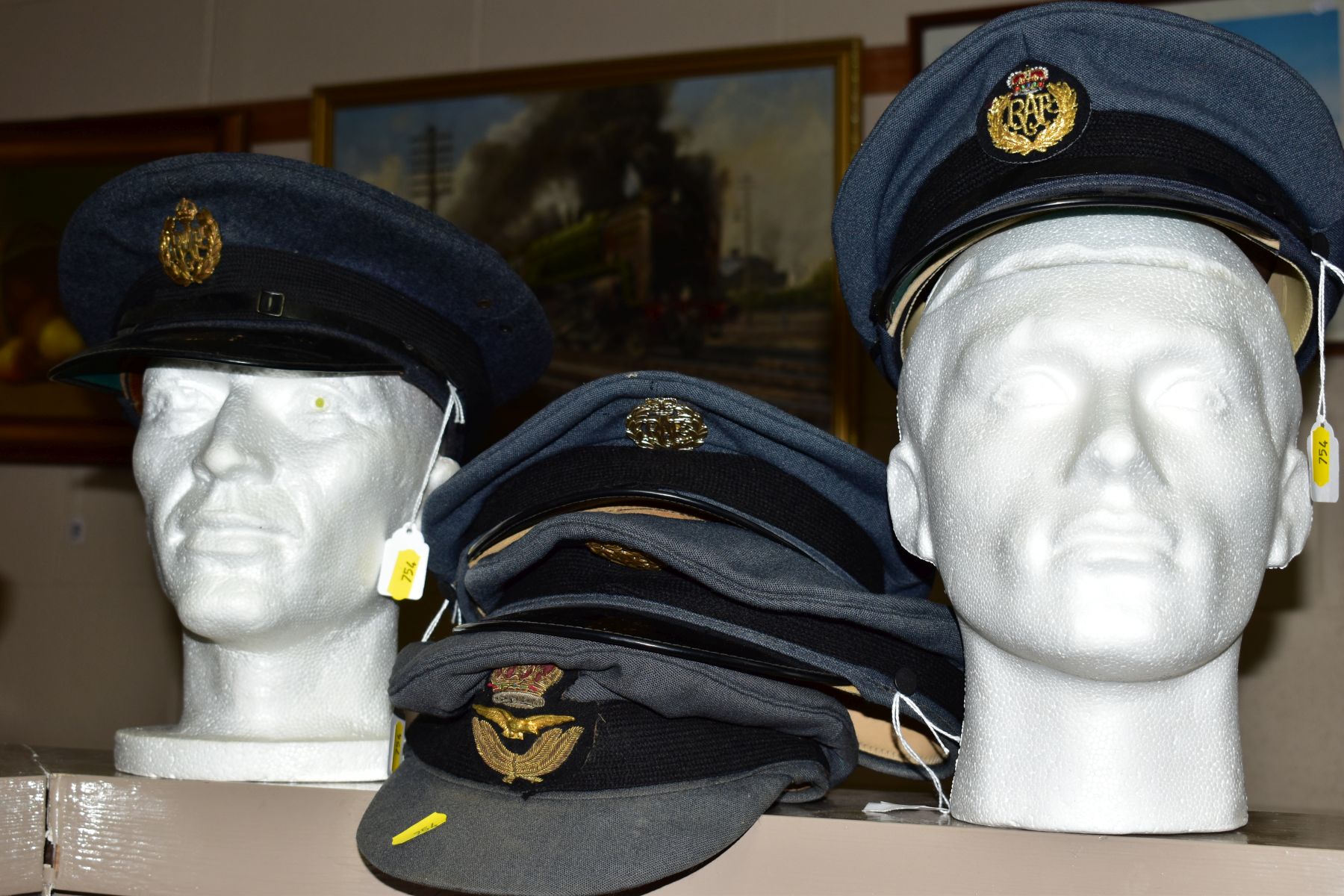 FIVE RAF UNIFORM JACKETS, TROUSERS AND SHIRTS/CAPS, mainly WWII/post WWII era, some with insignia/ - Image 2 of 2