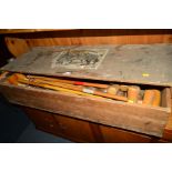 AN EDWARDIAN PINE CASED CASSIOBURY CROQUET SET, comprising of seven mallets, hoops, balls, etc