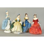 FOUR ROYAL DOULTON FIGURES, 'Vivienne' HN2075, 'Melanie' HN2271, 'Masquerade' HN2251 and '