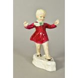 A ROYAL WORCESTER MONTH OF THE YEAR FIGURE, 'January' RW3452 by F G Doughty