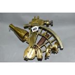 A BRASS HAND HELD SEXTANT by C Plath, Hamburg