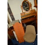A QUANTITY OF OCCASIONAL FURNITURE to include an early 20th century oak office armchair together