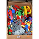 A QUANTITY OF UNBOXED AND ASSORTED LEGO DUPLOM ITEMS, to include Thomas the Tank Engine and other