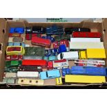 A QUANTITY OF UNBOXED AND ASSORTED PLAYWORN DIECAST VEHICLES, to include French Dinky Junior Panhard