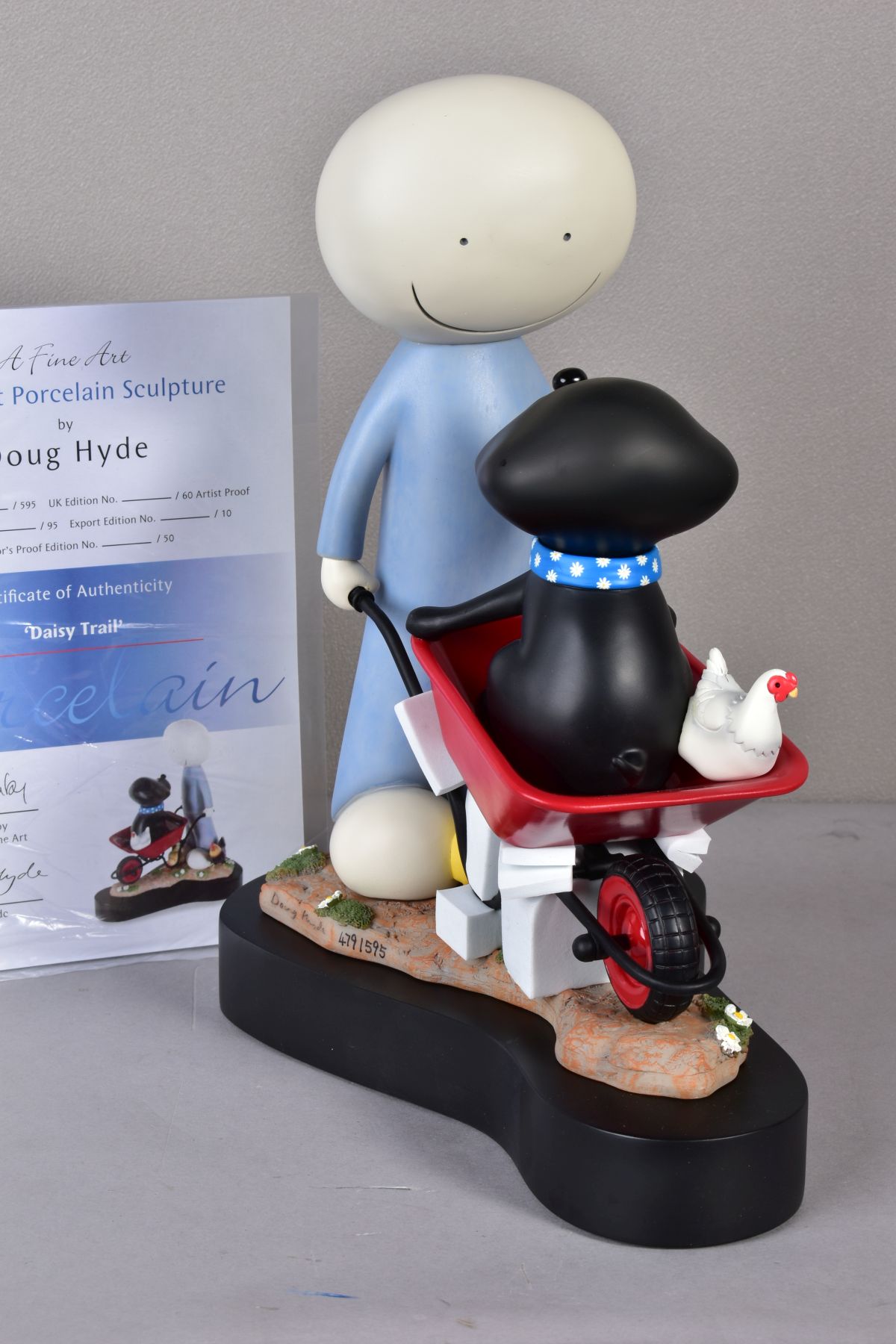 DOUG HYDE (BRITISH 1972) 'DAISY TRAIL' a limited edition cold cast porcelain sculpture of a figure - Image 2 of 3