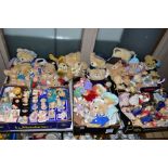 FIVE BOXES AND LOOSE OF FOREVER FRIENDS SOFT TOYS AND ORNAMENTS including some boxed ornaments,