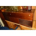 A TEAK CASED DYNATRON GRAMOPHONE with a Garrard turntable