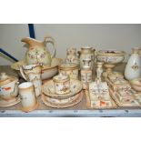 A COLLECTION OF FIELDINGD CROWN DEVON WARE, etc, to include dressing table set, tea pot and stand,