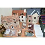 THREE MODERN KIT BUILT WOODEN DOLLS HOUSES, to include Bay View House by Bromley Craft Products, all
