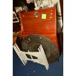 AN EDWARDIAN MAHOGANY GLAZED DOUBLE DOOR BOOKCASE together with a mid 20th Century teak bureau and a