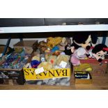 DISNEY INTEREST:- FIVE BOXES AND LOOSE to include two boxes of Disney videos and three boxes of soft