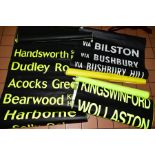 A QUANTITY OF ASSORTED WEST MIDLAND AREA BUS DESTINATION BLINDS, West Midlands Travel Perry Bar