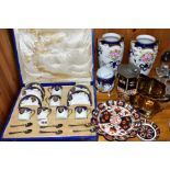 A CASED NORITAKE COFFEE SET 'The Alexander Clark Co Ltd' Goldsmiths, London, with a pair of Noritake