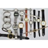 A COLLECTION OF WRISTWATCHES, to include two Seiko electronic watches, a Seiko automatic, a hand