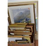 PAINTINGS AND PRINTS ETC, to include a watercolour of a rural village, signed Leonard Stanley