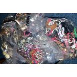 SEVEN BAGS OF COSTUME JEWELLERY