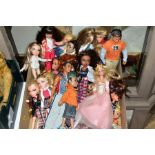 A QUANTITY OF MODERN DOLLS, to include Bratz, Ken, G I Joe, Disney Princess, Barbie etc