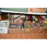 SEVEN BOXES AND LOOSE SUNDRY ITEMS, CERAMICS etc, to include Dragon China part tea/dinner wares,